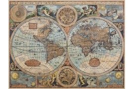 Carte du monde ancienne sur toile