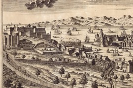 Marseille carte ancienne vue sur la citadelle