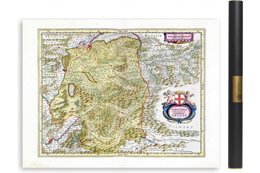 Carte ancienne de Savoie en 1665