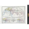 Carte des mondes anciens de Ptolémée, Strabon, et d'Erastothène en 1831