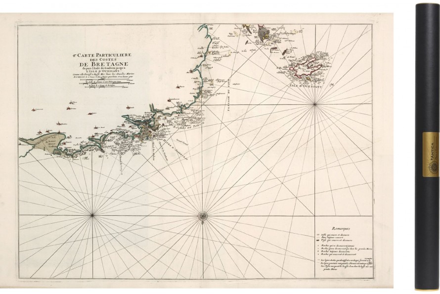 Carte de l'Anse de Goulven à Ouessant en 1693