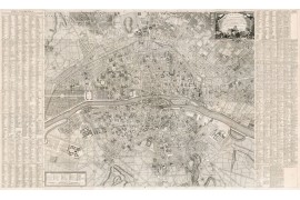 Grande carte de Paris en 1766 au temps de Louis XV