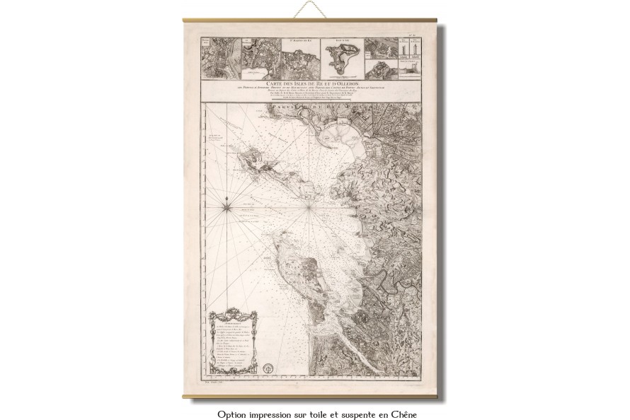 Carte ancienne de l'ile de ré et de l'ile d'Oléron