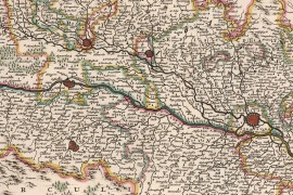 Carte ancienne de l'Alsace 1682