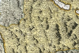 Grande carte de la Suisse en 1788 ou confédération Helvétique