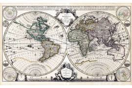 Alte Weltkarte von 1708