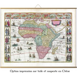 carte ancienne d'Afrique en 1665 par Johan Blaeu