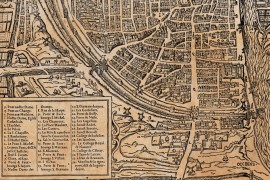 carte ancienne de Paris en 1576