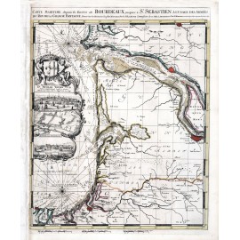 Carte ancienne de la Guyenne et Gascogne en 1693