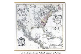 Große Karte von Amerika, Karibik, vom Euler Kartographen