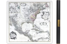 Große Karte von Amerika, Karibik, vom Euler Kartographen