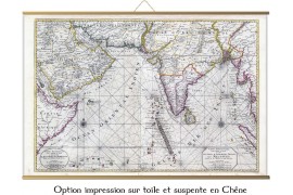 Alte Karte des Indischen Ozeans, Madagaskar, Meeting Island oder Bourbon, Malediven, Indien Mapmaker