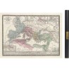 Carte des mondes anciens d'Homère, Aristote, Ptolémée, Strabon, et d'Erastothène en 1831