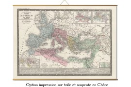 Carte des mondes anciens d'Homère, Aristote, Ptolémée, Strabon, et d'Erastothène en 1831