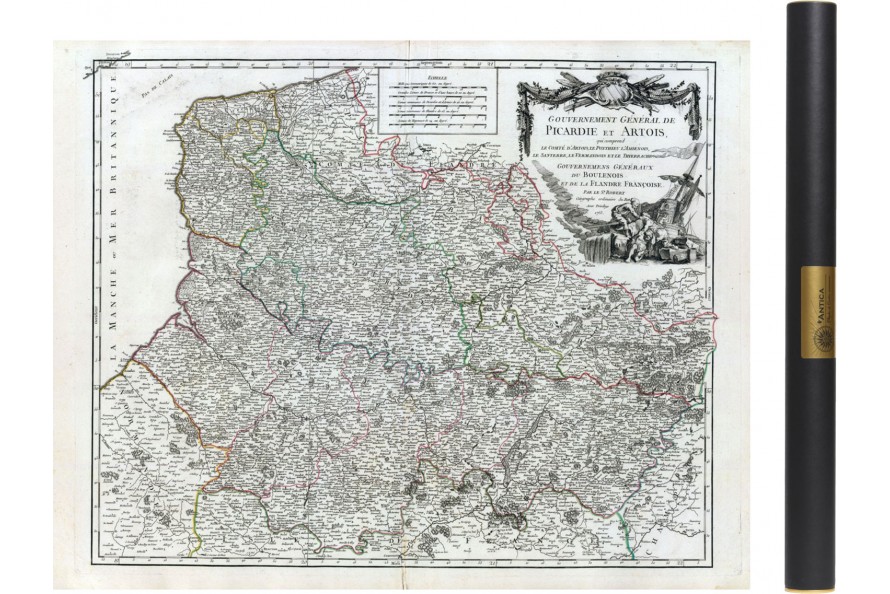 Carte des mondes anciens d'Homère, Aristote, Ptolémée, Strabon, et d'Erastothène en 1831