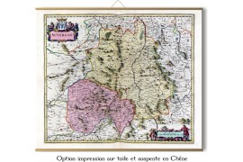 Carte des mondes anciens d'Homère, Aristote, Ptolémée, Strabon, et d'Erastothène en 1831