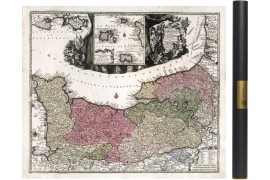 Carte des mondes anciens d'Homère, Aristote, Ptolémée, Strabon, et d'Erastothène en 1831