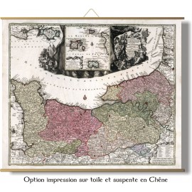 Carte des mondes anciens d'Homère, Aristote, Ptolémée, Strabon, et d'Erastothène en 1831