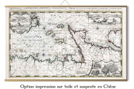 Carte des mondes anciens d'Homère, Aristote, Ptolémée, Strabon, et d'Erastothène en 1831