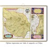 Carte des mondes anciens d'Homère, Aristote, Ptolémée, Strabon, et d'Erastothène en 1831