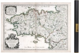 Carte des mondes anciens d'Homère, Aristote, Ptolémée, Strabon, et d'Erastothène en 1831