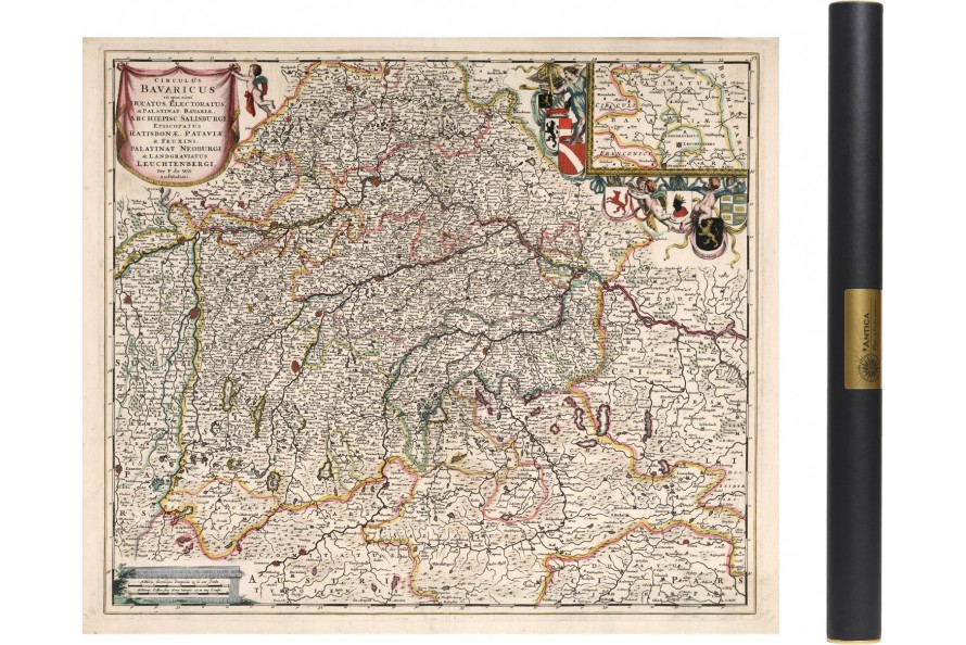 1684 Alte Karte von Bayern