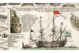 Plan und Ansichten eines königlichen Schiffese 1715