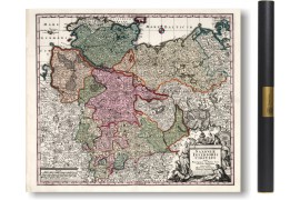 Alte karte Bremen und Sachsen 1729