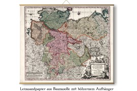 Alte karte Bremen und Sachsen 1729
