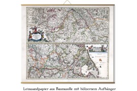 Alte Karte des Rheintals - 1863