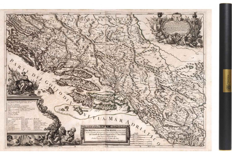 Carte des mondes anciens d'Homère, Aristote, Ptolémée, Strabon, et d'Erastothène en 1831