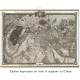 Carte des mondes anciens d'Homère, Aristote, Ptolémée, Strabon, et d'Erastothène en 1831