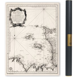 Carte des mondes anciens d'Homère, Aristote, Ptolémée, Strabon, et d'Erastothène en 1831