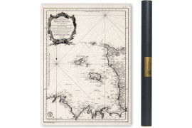 Carte des mondes anciens d'Homère, Aristote, Ptolémée, Strabon, et d'Erastothène en 1831