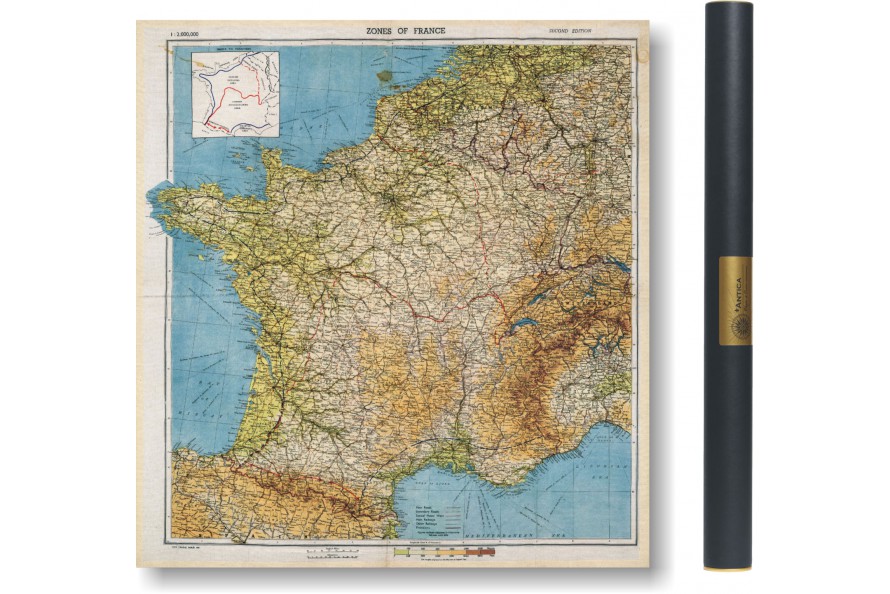 Carte des mondes anciens d'Homère, Aristote, Ptolémée, Strabon, et d'Erastothène en 1831