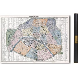 Carte des mondes anciens d'Homère, Aristote, Ptolémée, Strabon, et d'Erastothène en 1831