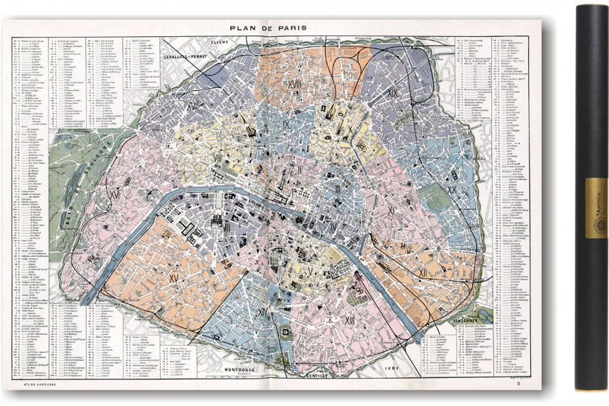 Carte des mondes anciens d'Homère, Aristote, Ptolémée, Strabon, et d'Erastothène en 1831