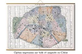 Carte des mondes anciens d'Homère, Aristote, Ptolémée, Strabon, et d'Erastothène en 1831