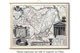 Carte des mondes anciens d'Homère, Aristote, Ptolémée, Strabon, et d'Erastothène en 1831