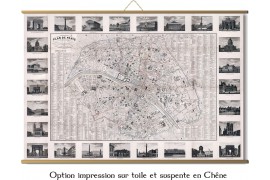 Carte des mondes anciens d'Homère, Aristote, Ptolémée, Strabon, et d'Erastothène en 1831