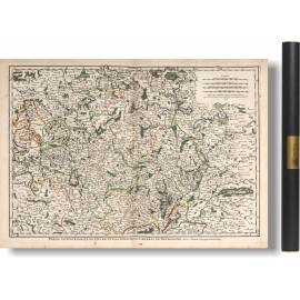 Carte des mondes anciens d'Homère, Aristote, Ptolémée, Strabon, et d'Erastothène en 1831