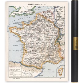 Carte des mondes anciens d'Homère, Aristote, Ptolémée, Strabon, et d'Erastothène en 1831