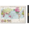 Carte des mondes anciens d'Homère, Aristote, Ptolémée, Strabon, et d'Erastothène en 1831