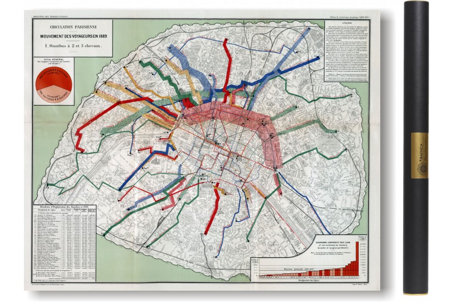 Carte des mondes anciens d'Homère, Aristote, Ptolémée, Strabon, et d'Erastothène en 1831