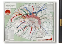 Carte des mondes anciens d'Homère, Aristote, Ptolémée, Strabon, et d'Erastothène en 1831