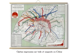 Carte des mondes anciens d'Homère, Aristote, Ptolémée, Strabon, et d'Erastothène en 1831