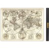 Carte des mondes anciens d'Homère, Aristote, Ptolémée, Strabon, et d'Erastothène en 1831