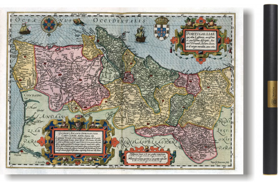 Carte des mondes anciens d'Homère, Aristote, Ptolémée, Strabon, et d'Erastothène en 1831