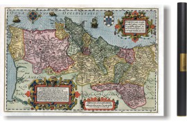 Carte des mondes anciens d'Homère, Aristote, Ptolémée, Strabon, et d'Erastothène en 1831