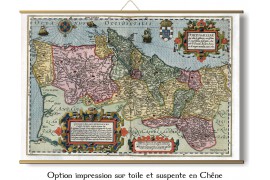 Carte des mondes anciens d'Homère, Aristote, Ptolémée, Strabon, et d'Erastothène en 1831